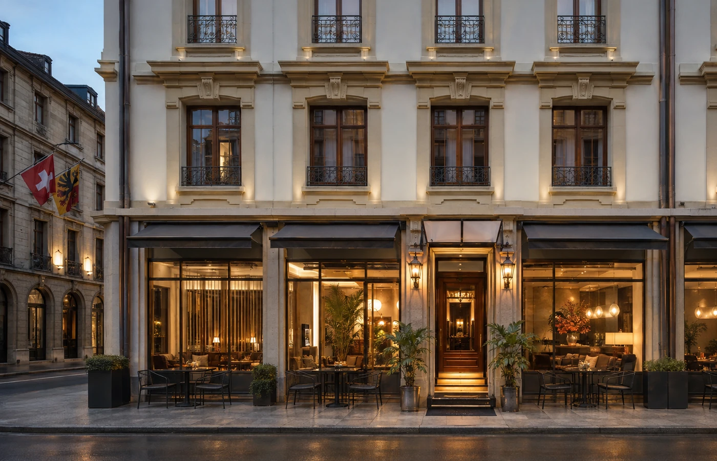 Representatief Zwitsers stadshotel voor hospitalityadvies