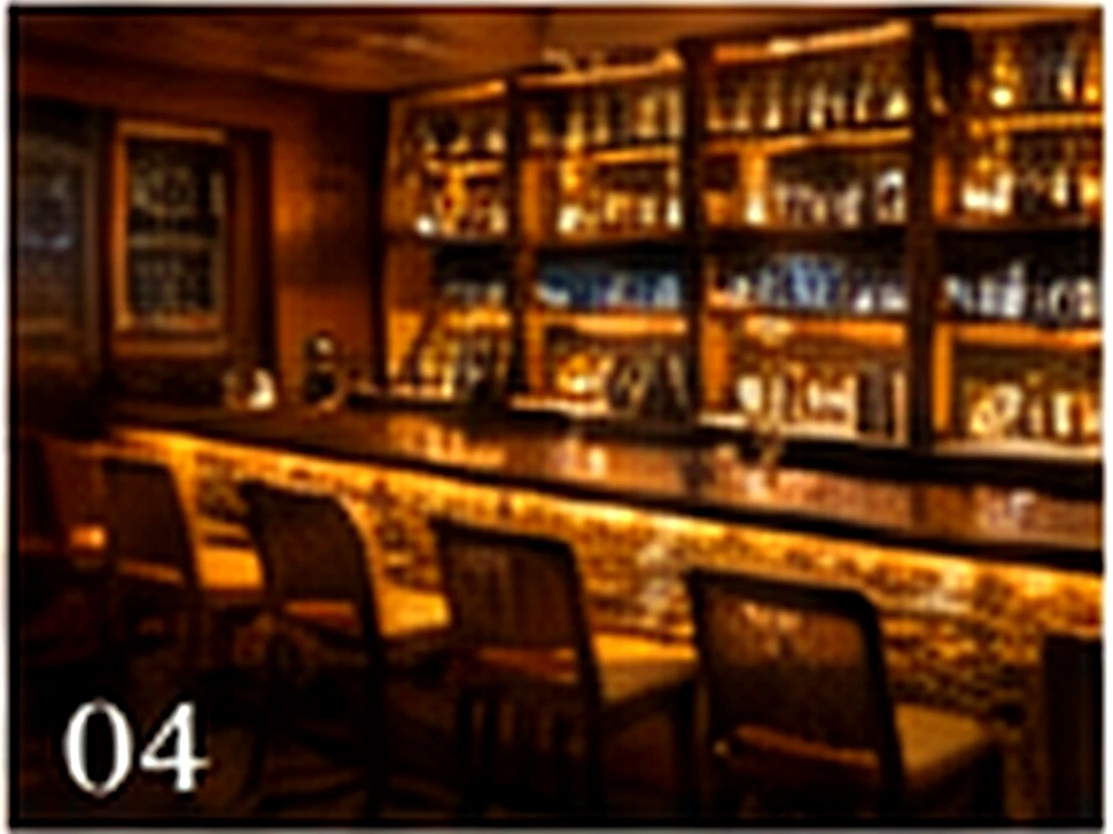 Representative chalet cocktail bar