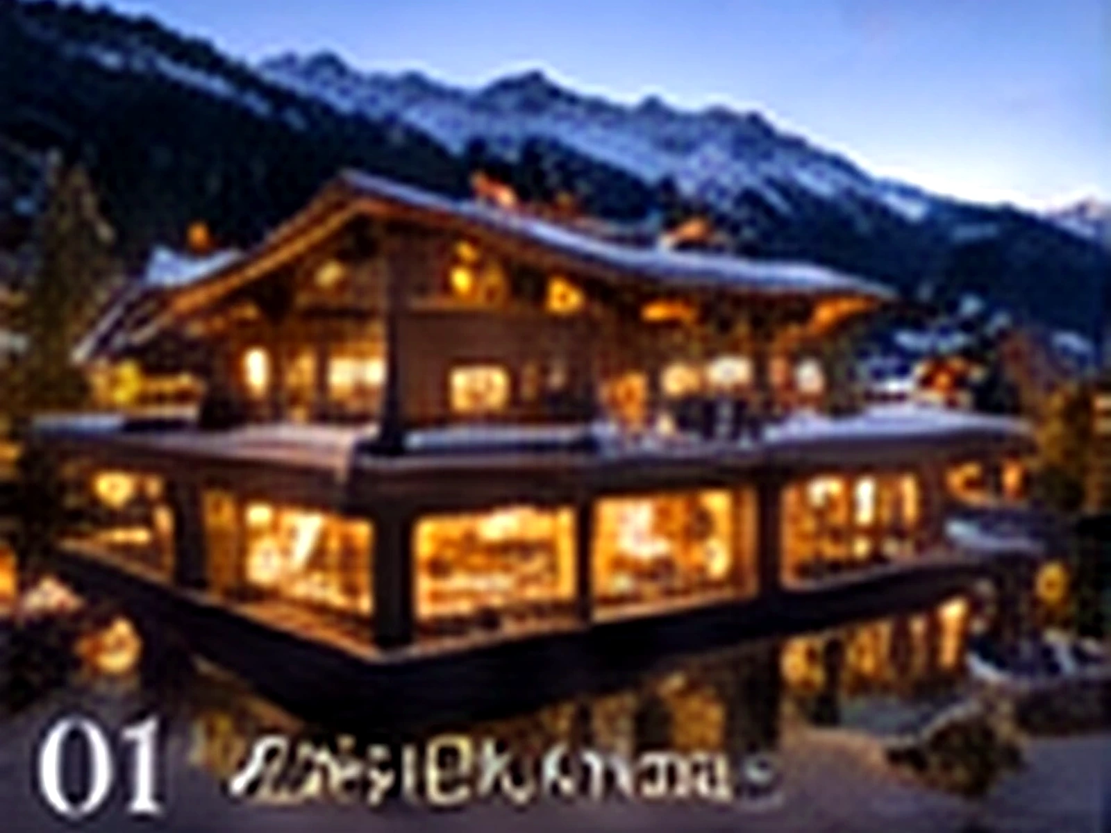 Representative luxury Alpine chalet exterior