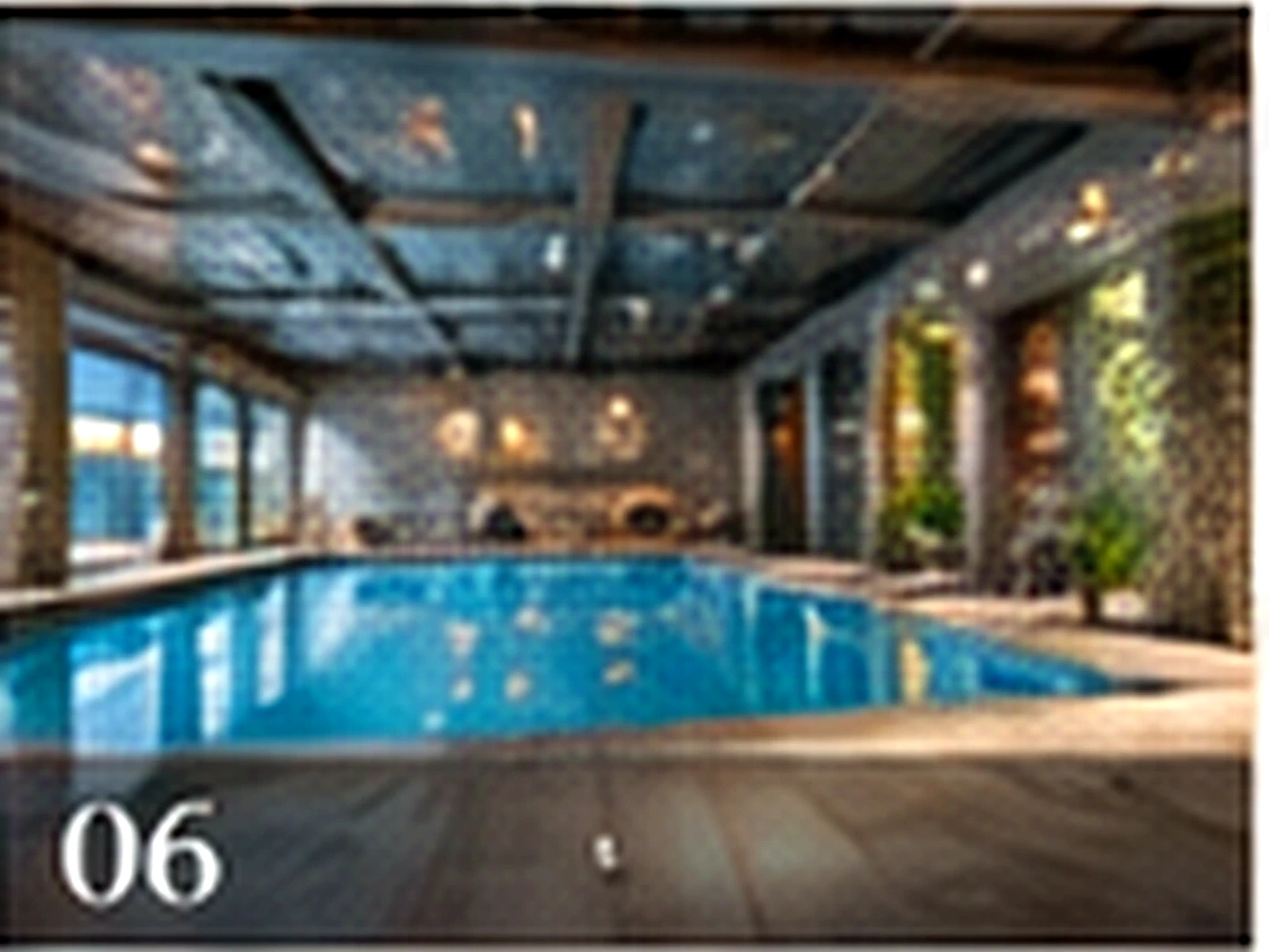 Representative luxury indoor pool and spa