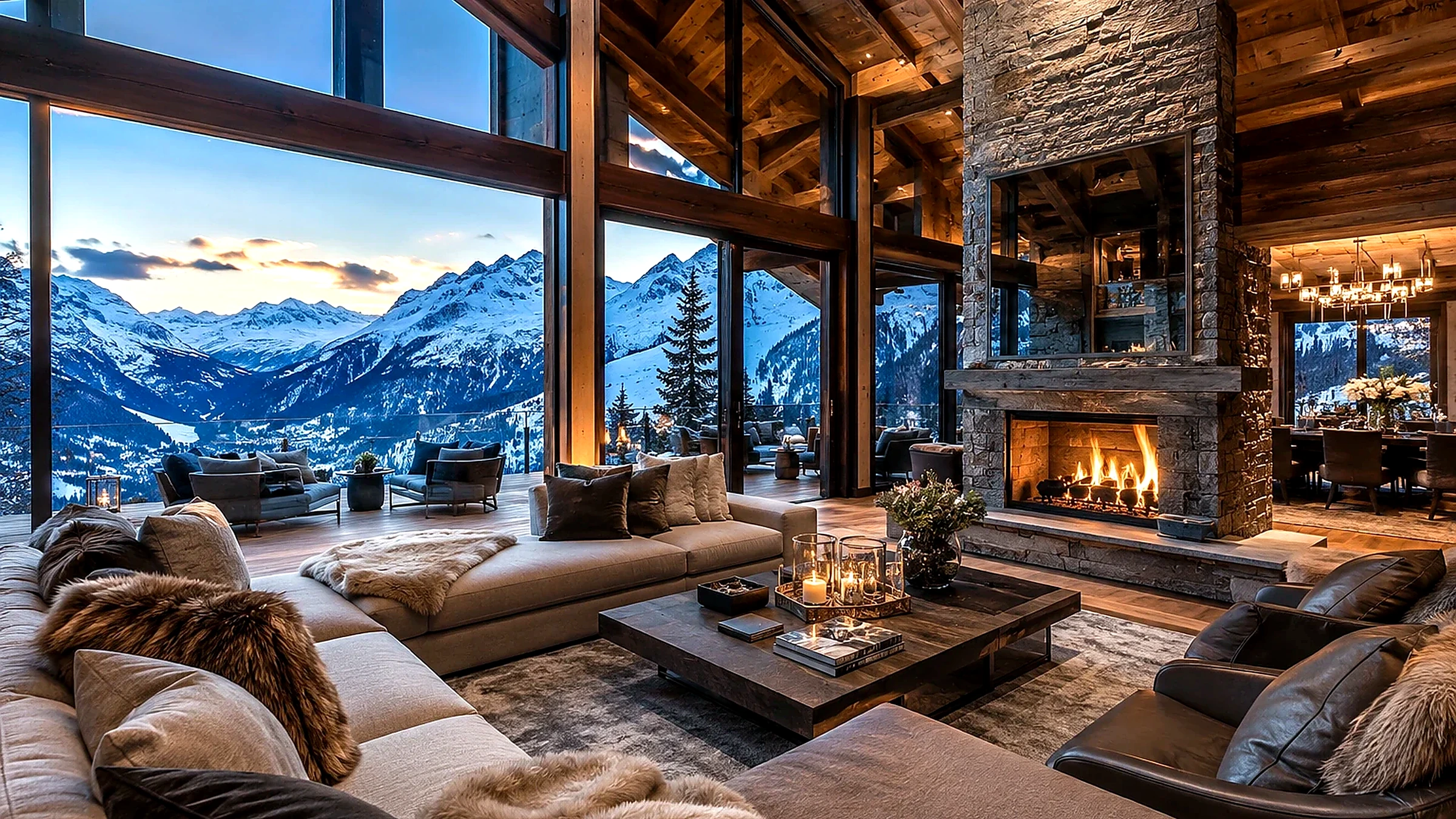 Representative premium Alpine chalet interior