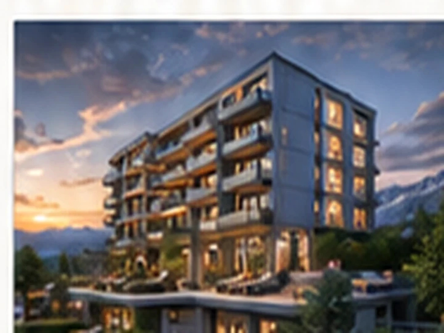 Illustratives Rendering eines europäischen Hotel- und Serviced-Apartment-Portfolios