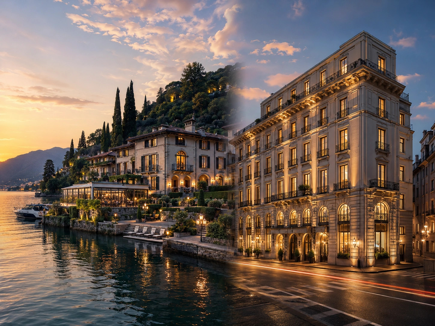 Illustratives Rendering eines Hotelportfolios in Norditalien