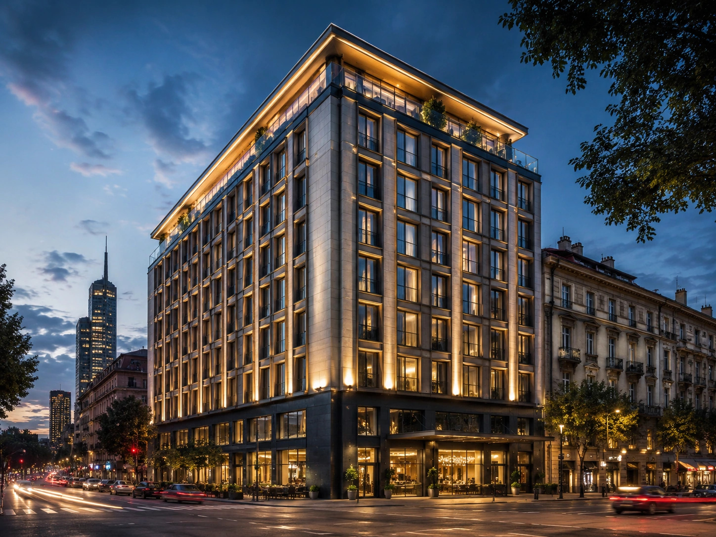 Illustratives Rendering eines 4-Sterne-Value-add-Hotels in Mailand