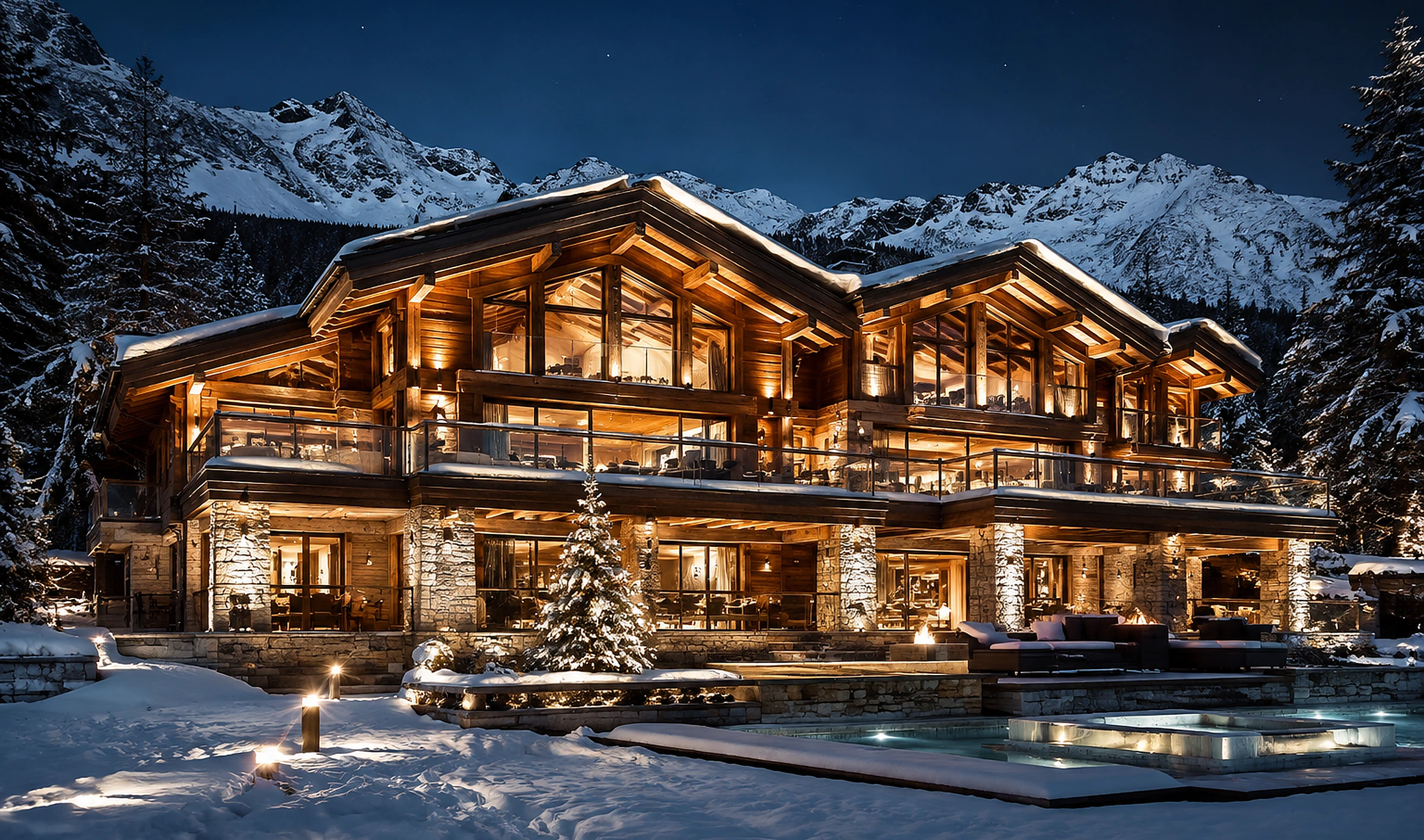 Repræsentativ rendering — ikke en specifik ejendom: Chalets til salg i Verbier